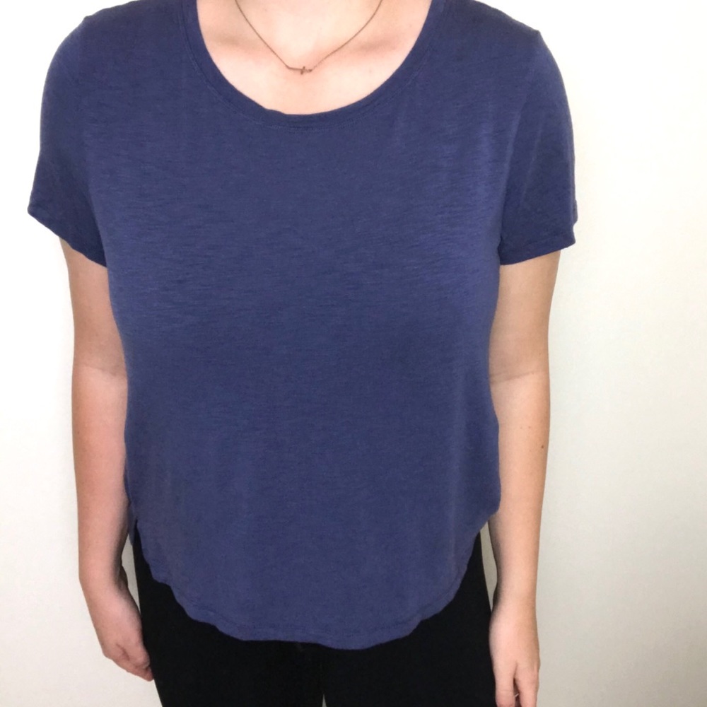 Aerie Super Soft Cropped Tee in Purple